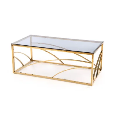 UNIVERSE COFFEE TABLE, FRAME - GOLD, GLASS - SMOKE